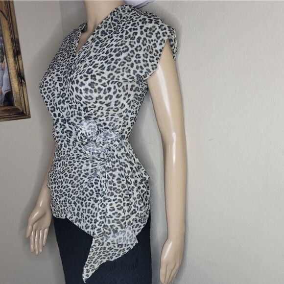 Cache Beautiful Asymmetric animal print blouse. - Picture 11 of 14